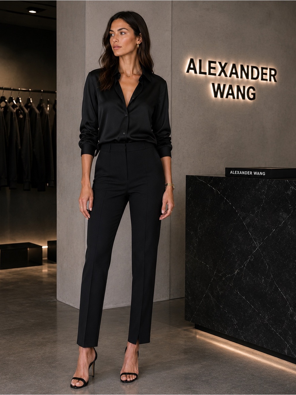 T ALEXANDER WANG Women's Dress Pants Trousers‎ Size 6 Size Zip Straight Black